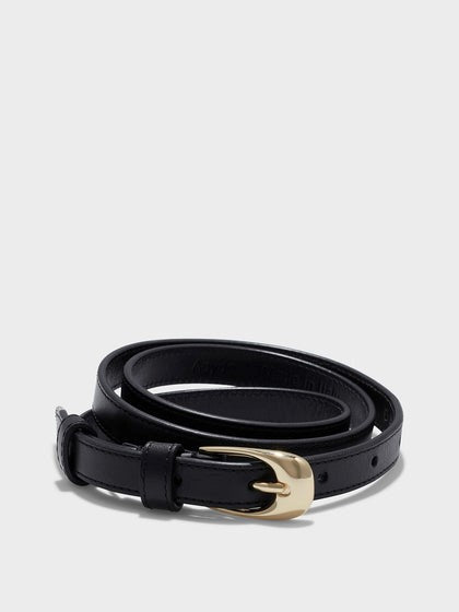 ELEANOR CALF LEATHER | BLACK/GOLD