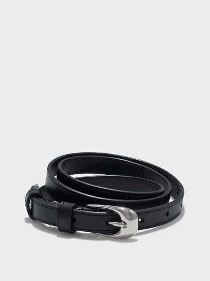 ELEANOR PATENT CALF LEATHER | BLACK/SILVER