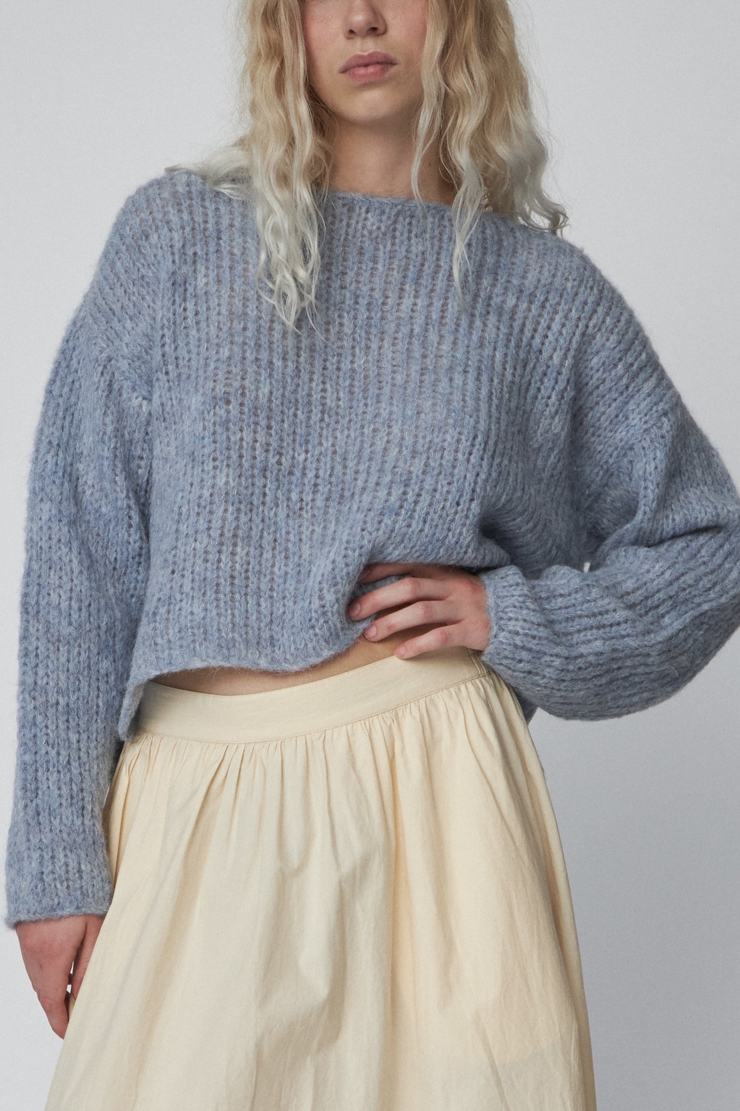 HANDCRAFTED SWEATER FROM PERU | LIGHT BLUE