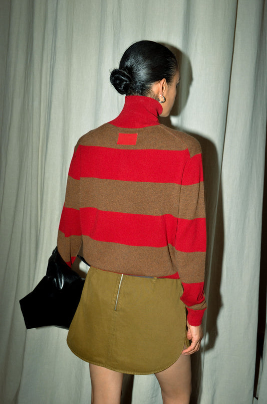 RED-BROWN STRIPES / XS