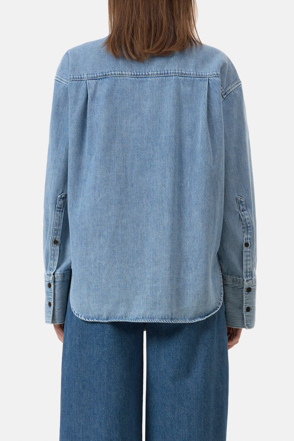 DENIM SCARF SHIRT
