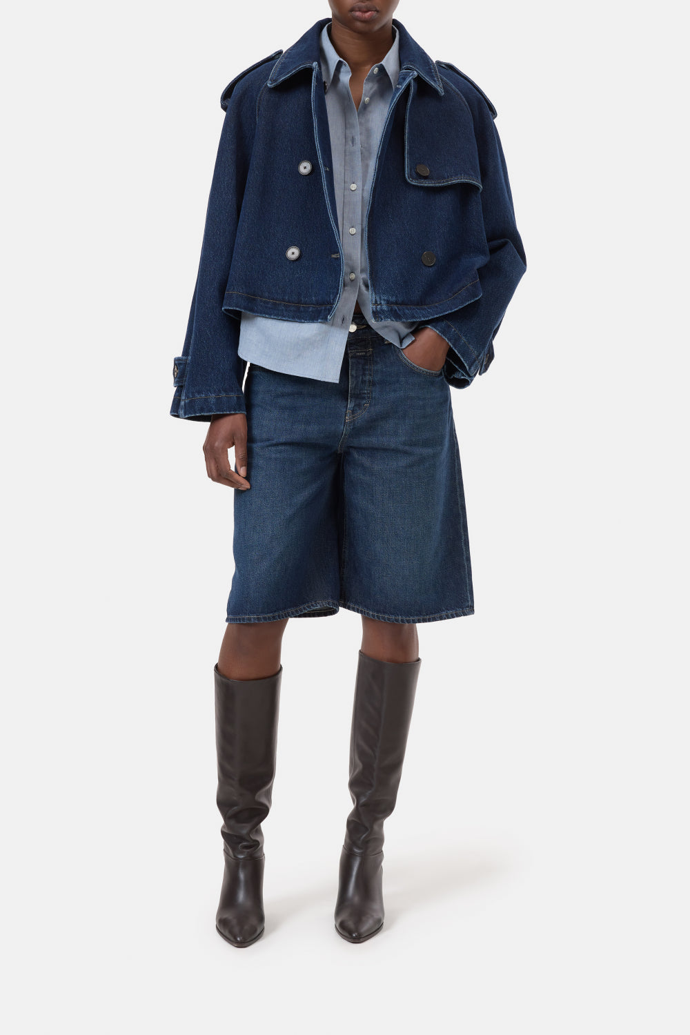 CROPPED TRENCHCOAT