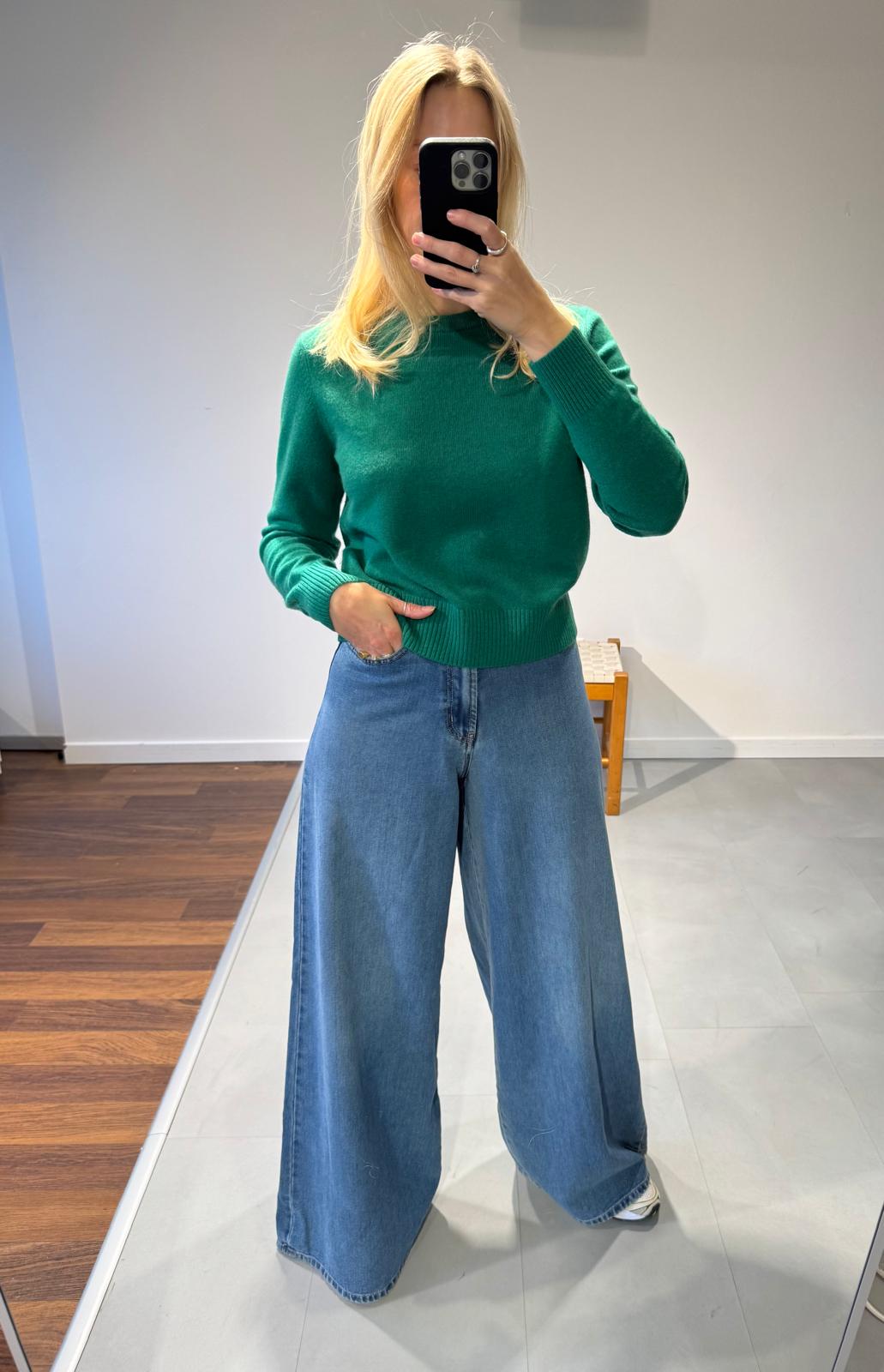 CASHMERE CREWNECK | JADE GREEN