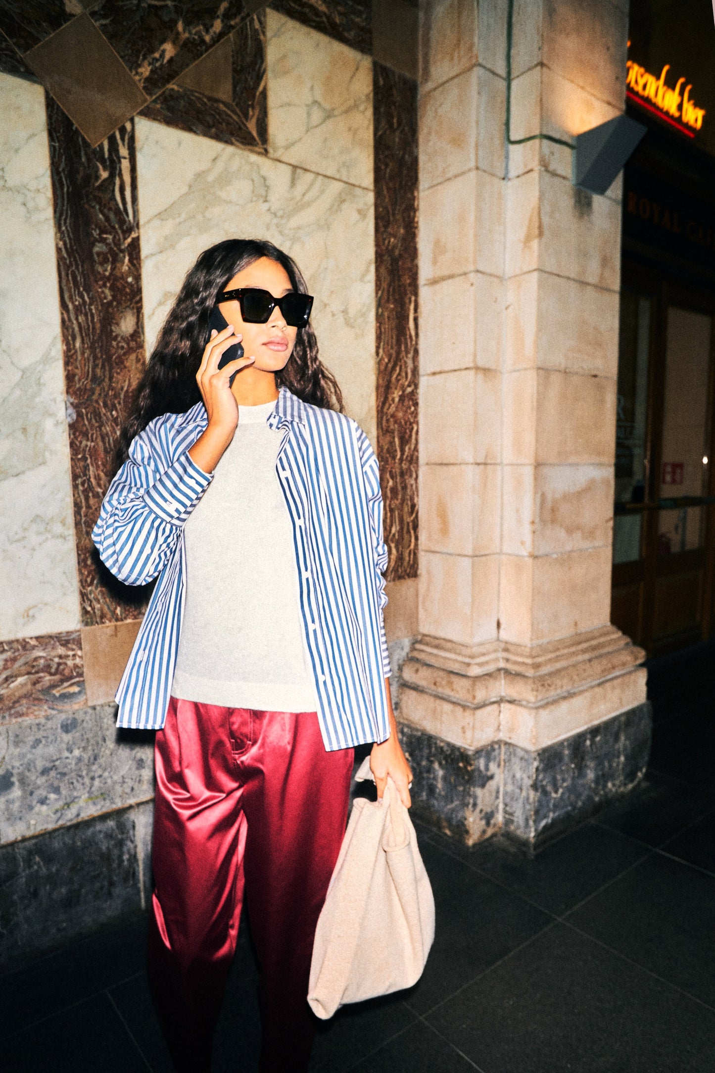 BENEDICT blouse | WIDE BLUE STRIPES
