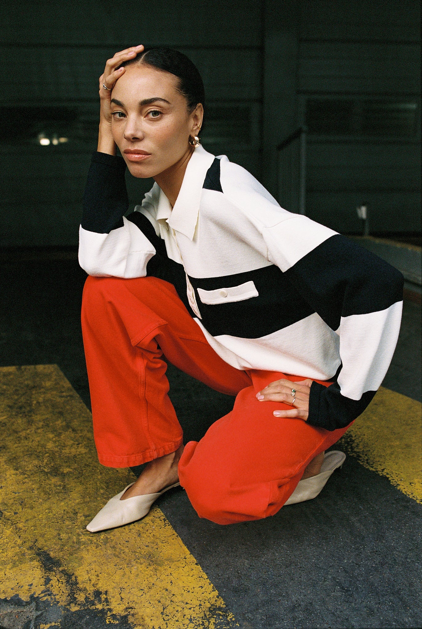 KERRY pullover | NAVY-ECRU STRIPES