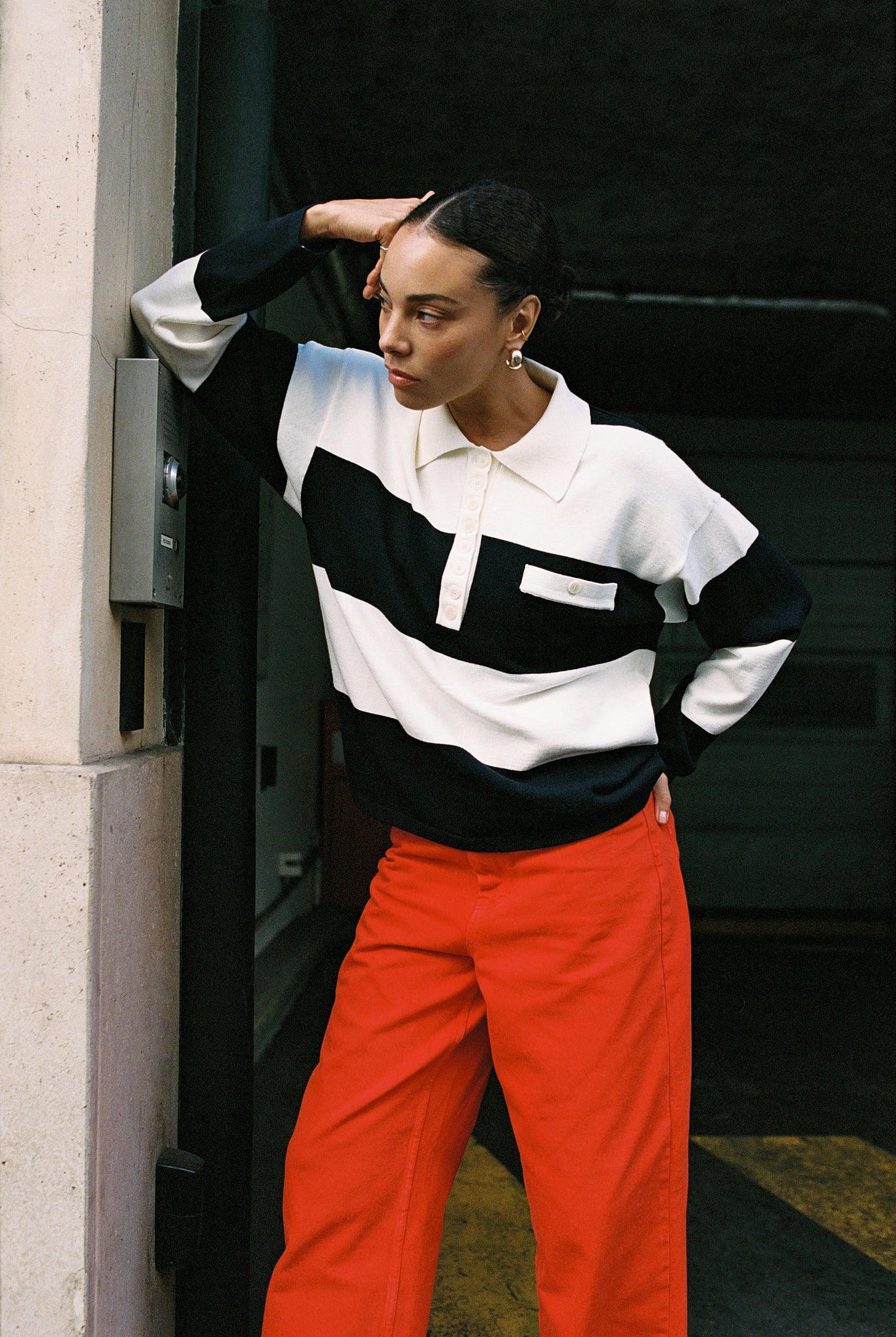 KERRY pullover | NAVY-ECRU STRIPES