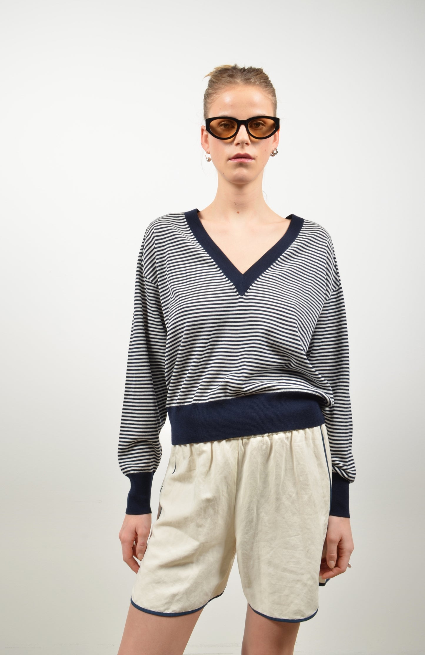KORINNE pullover | ECRU-NAVY STRIPES