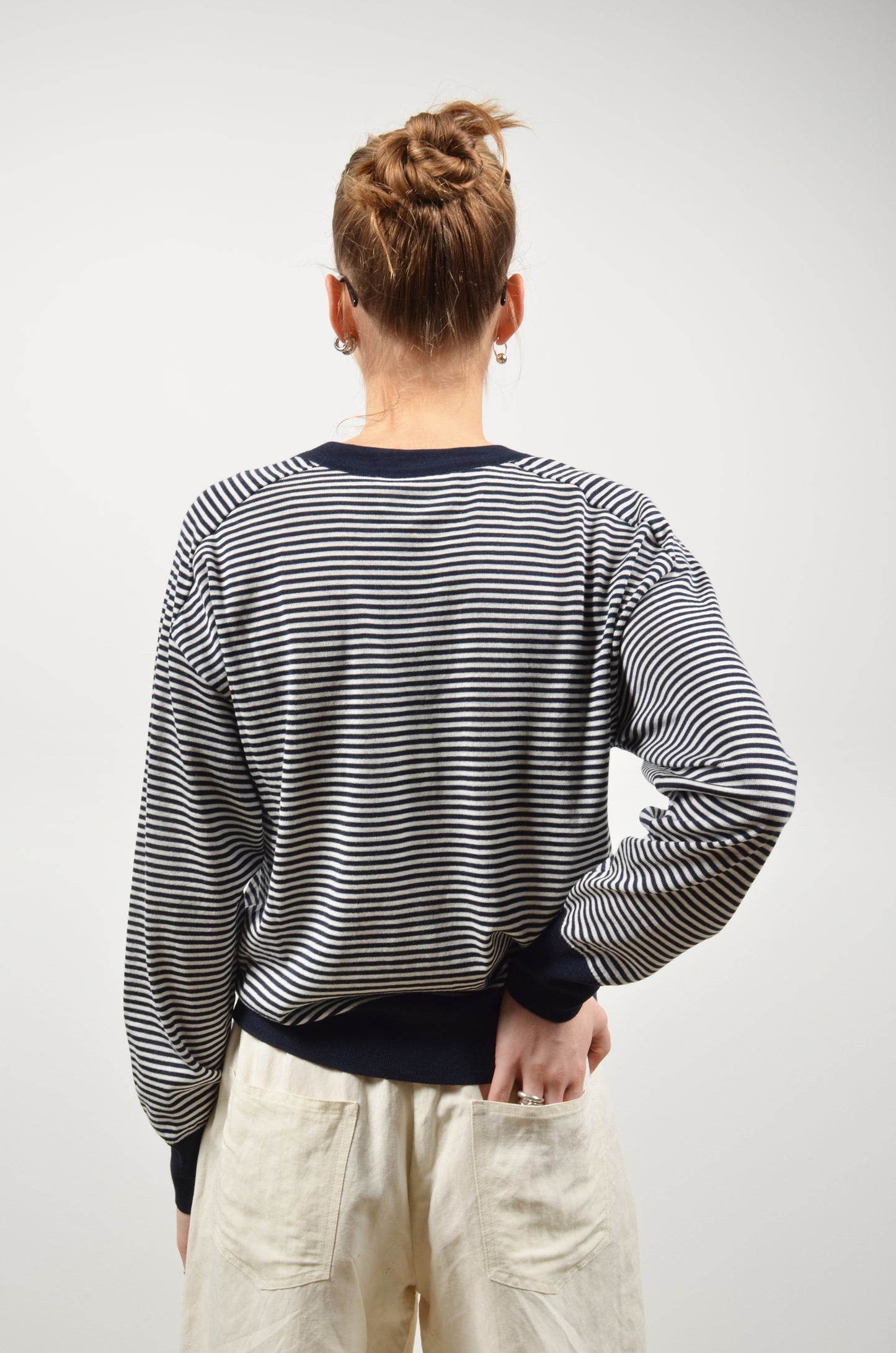 KORINNE pullover | ECRU-NAVY STRIPES
