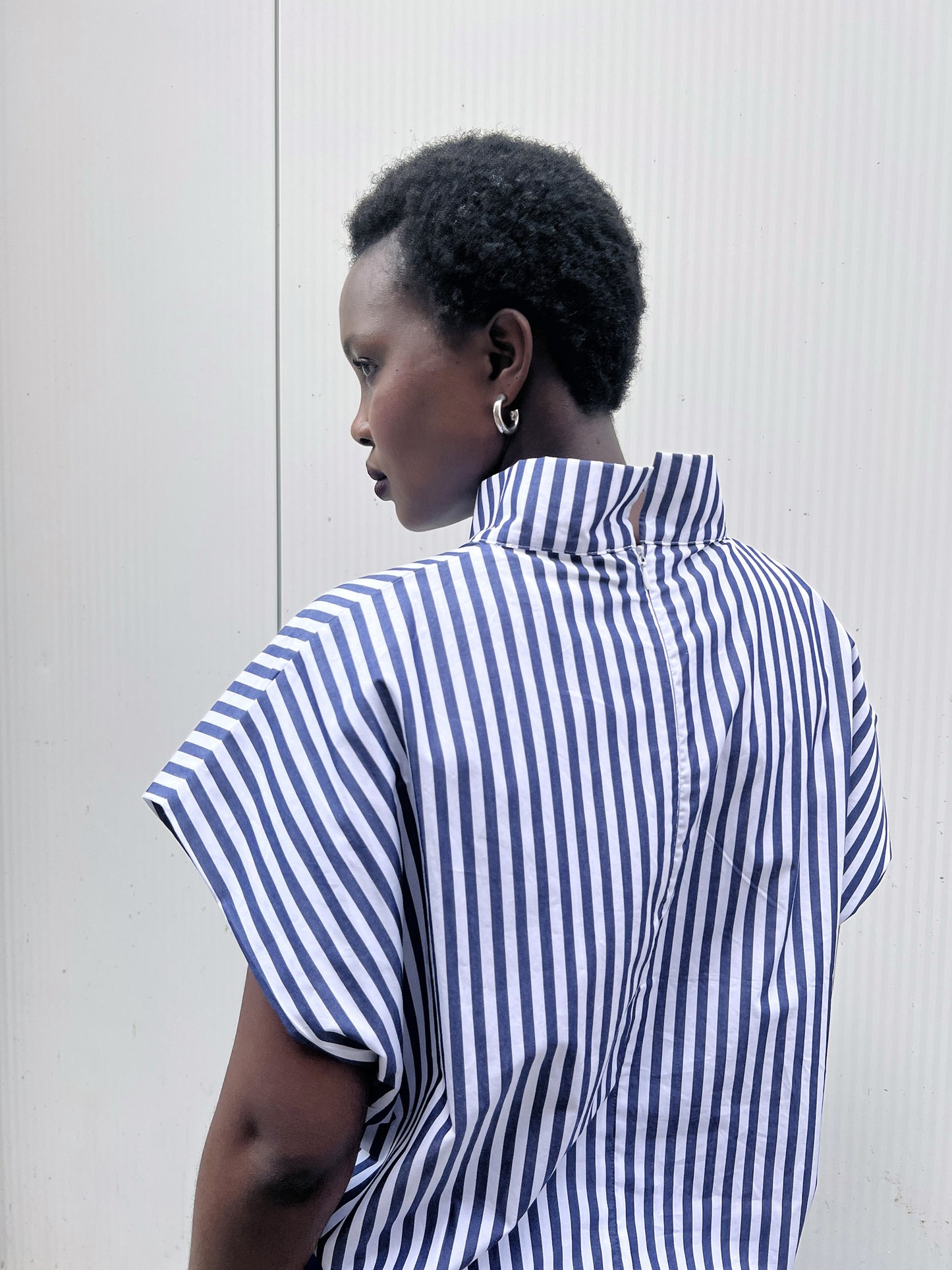 TUBA top | WIDE BLUE STRIPES