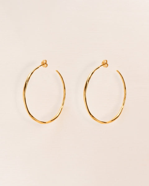 LARGE ORGANIC HOOPS | GOLD