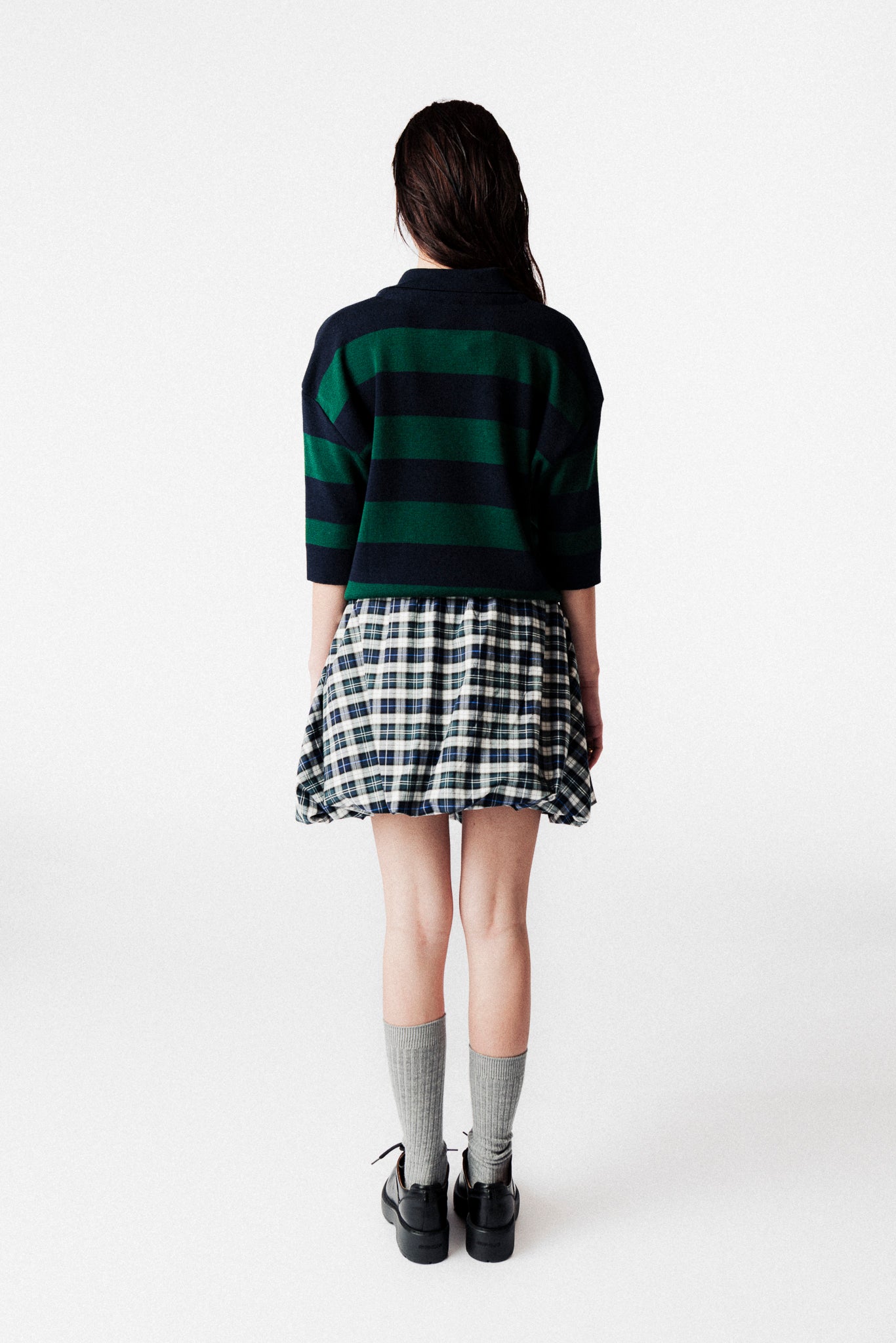 JEAN 3/4 SLEEVE KNITTED POLO
