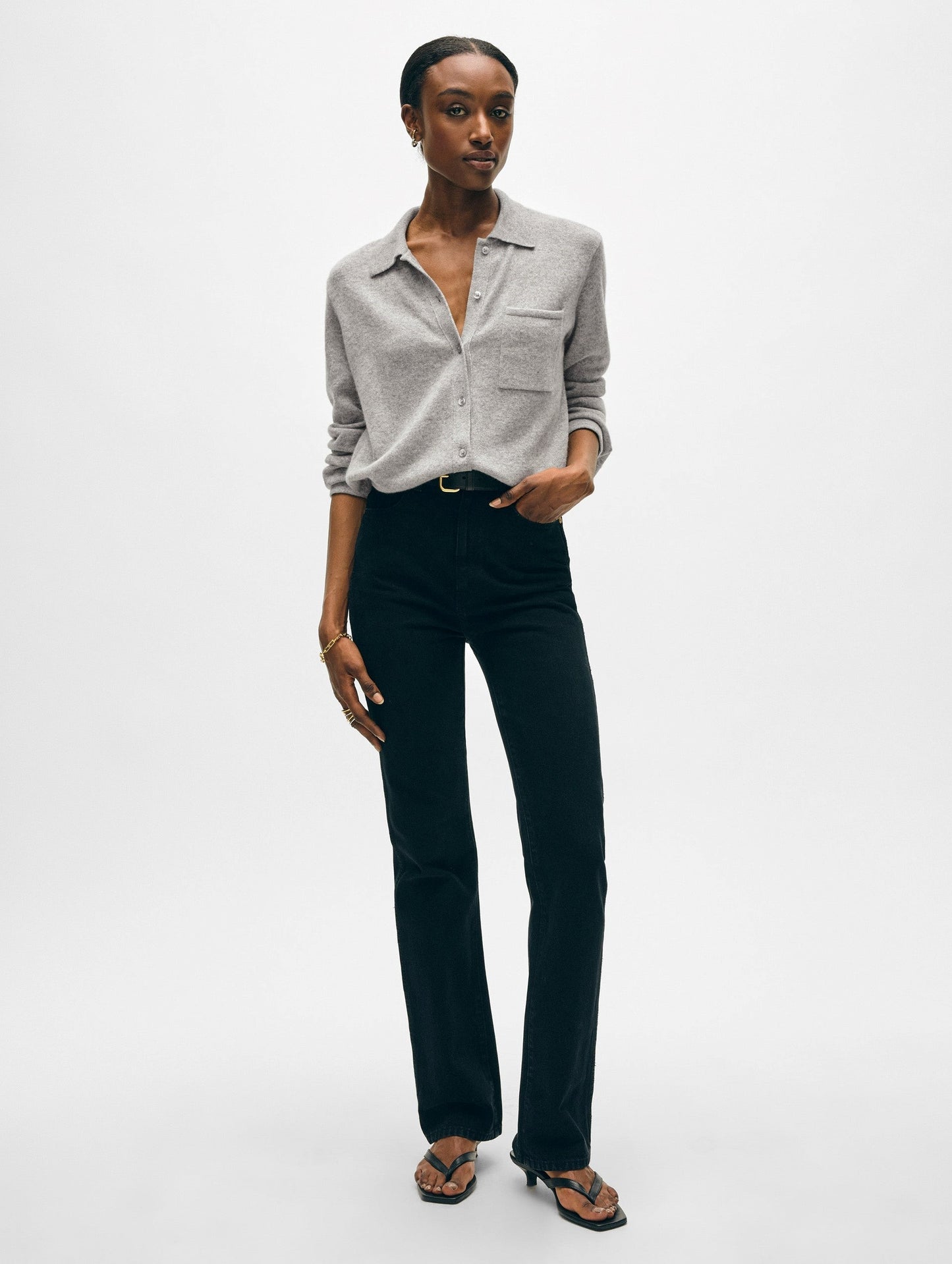 CASHMERE BUTTON SHIRT