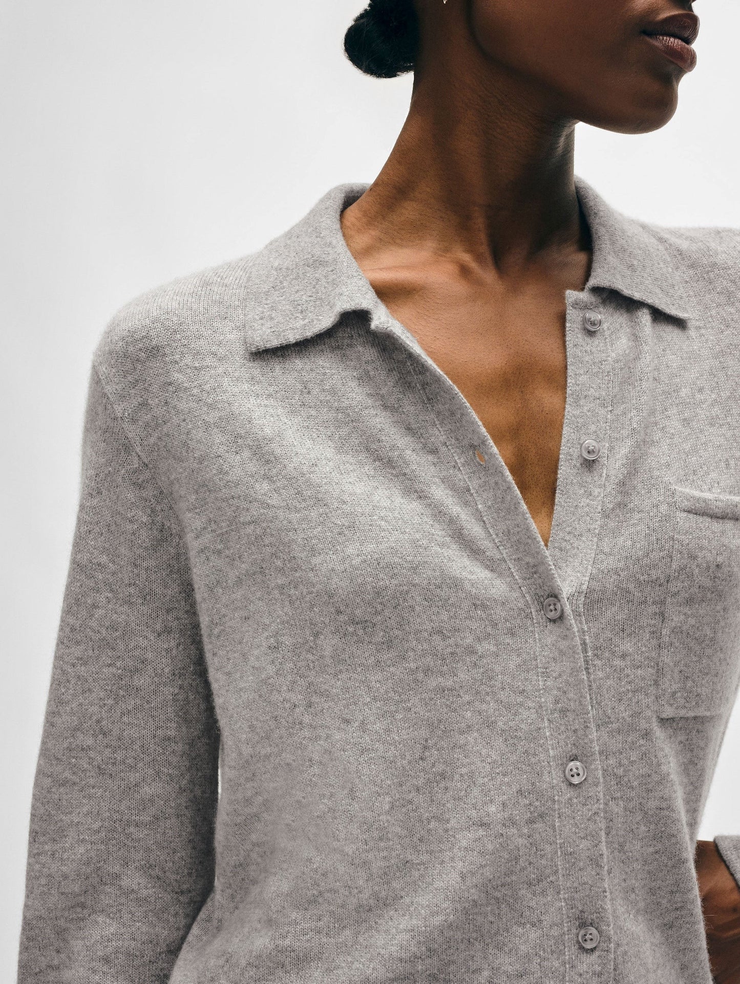 CASHMERE BUTTON SHIRT