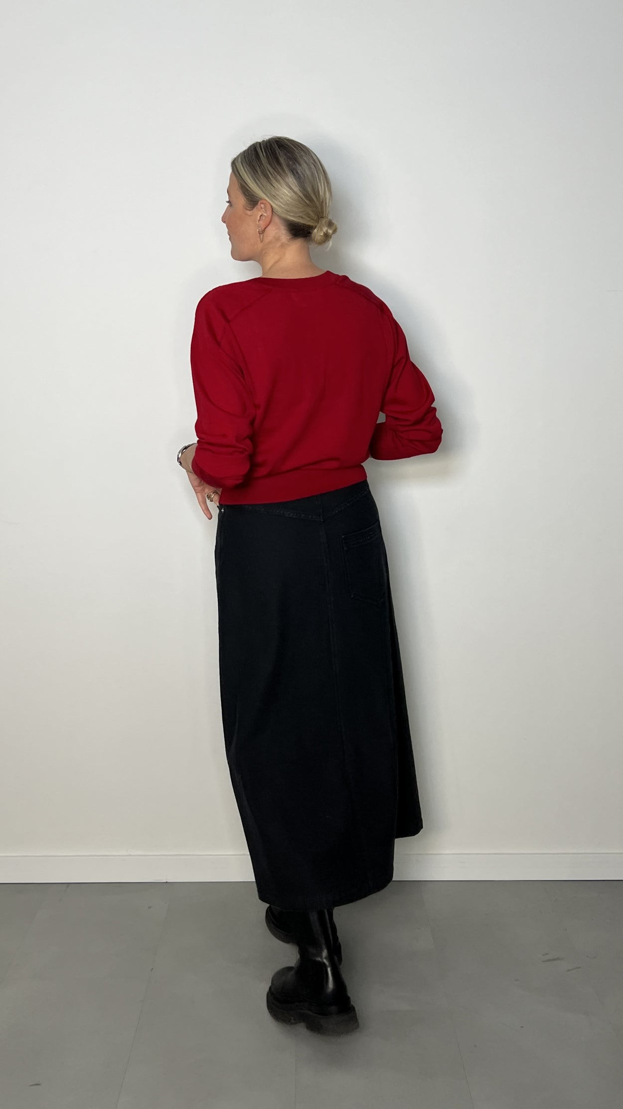 SAMMO skirt | WASHED BLACK DENIM