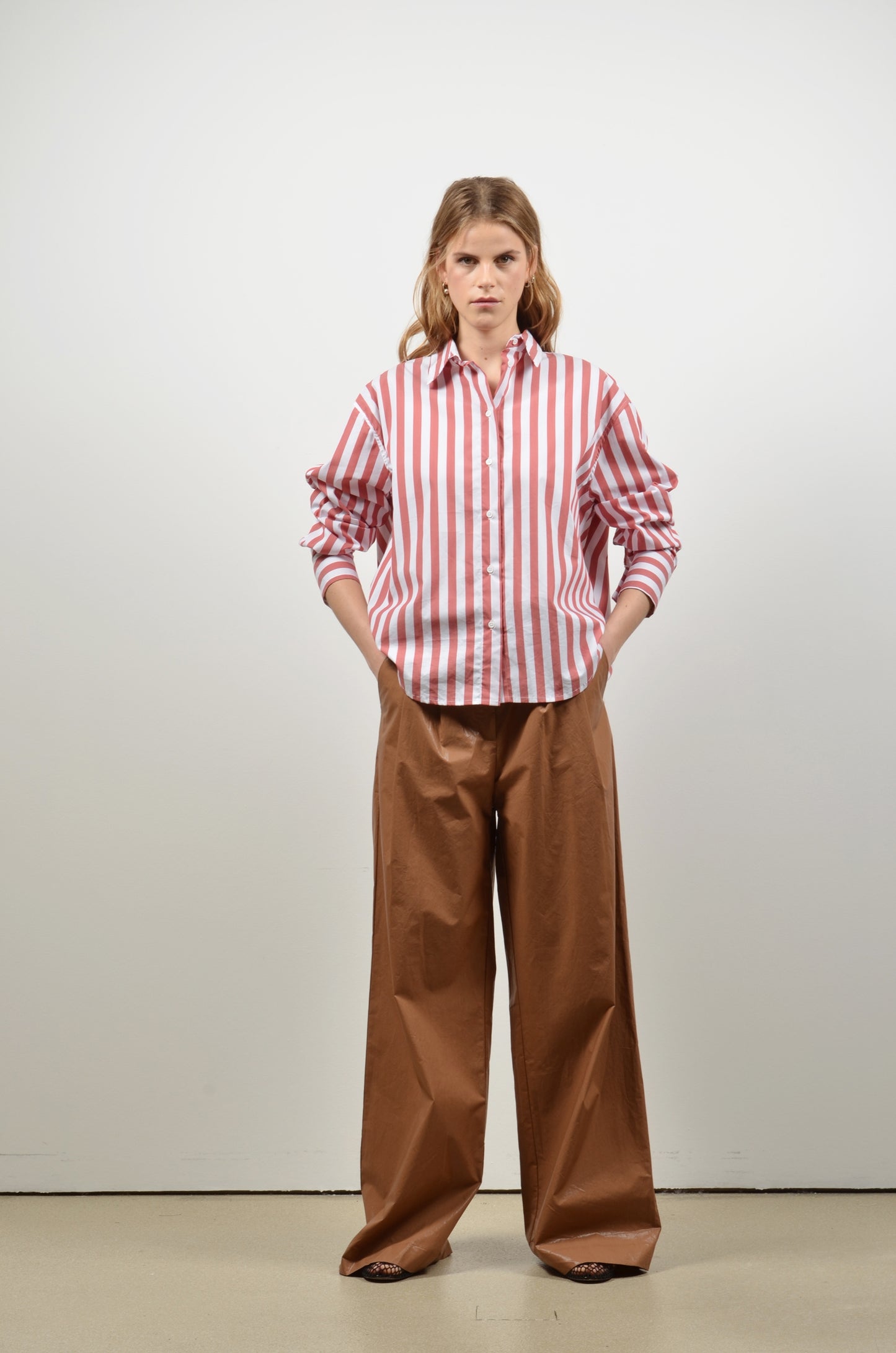 BENEDICT blouse | BRICK STRIPES