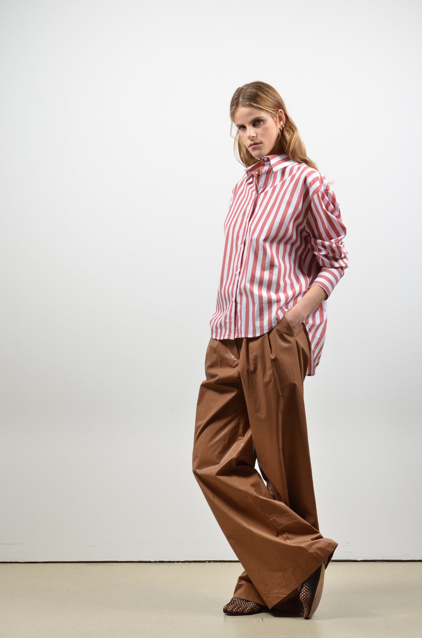 BENEDICT blouse | BRICK STRIPES