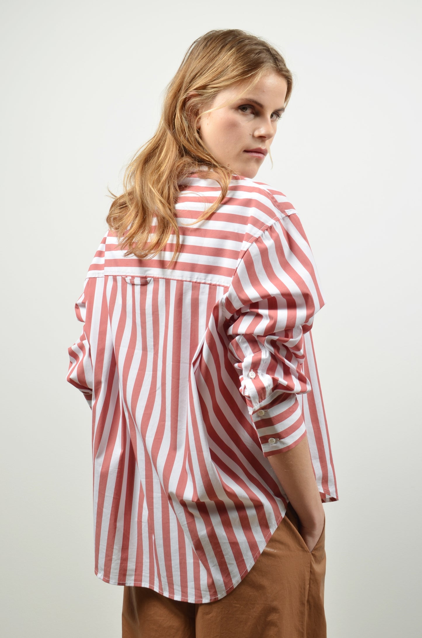 BENEDICT blouse | BRICK STRIPES