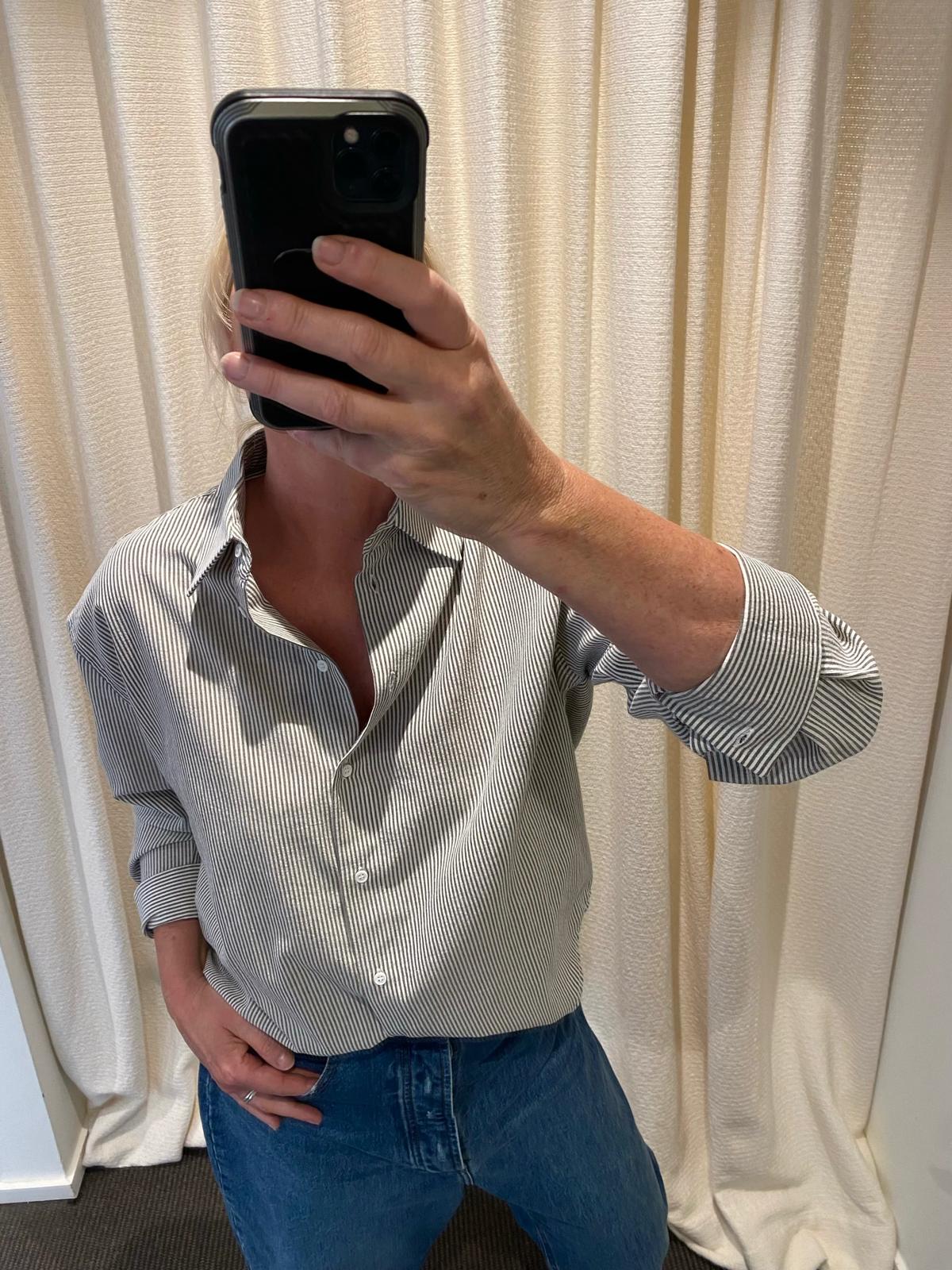 BENEDICT blouse | GREY STRIPES
