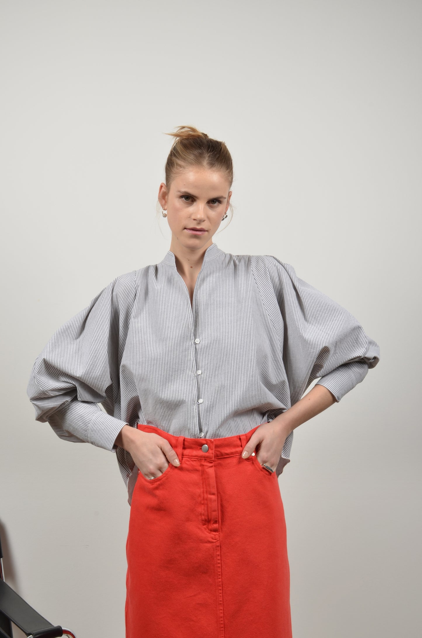 BONNIE blouse | GREY STRIPES
