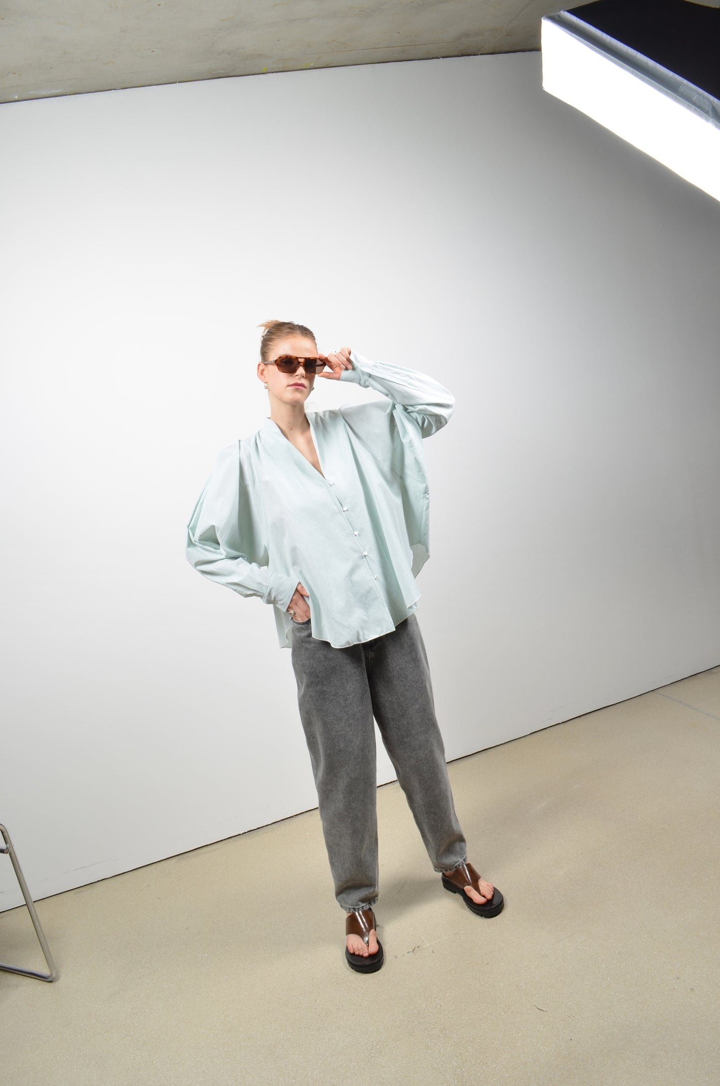 BONNIE blouse | MINT STRIPES