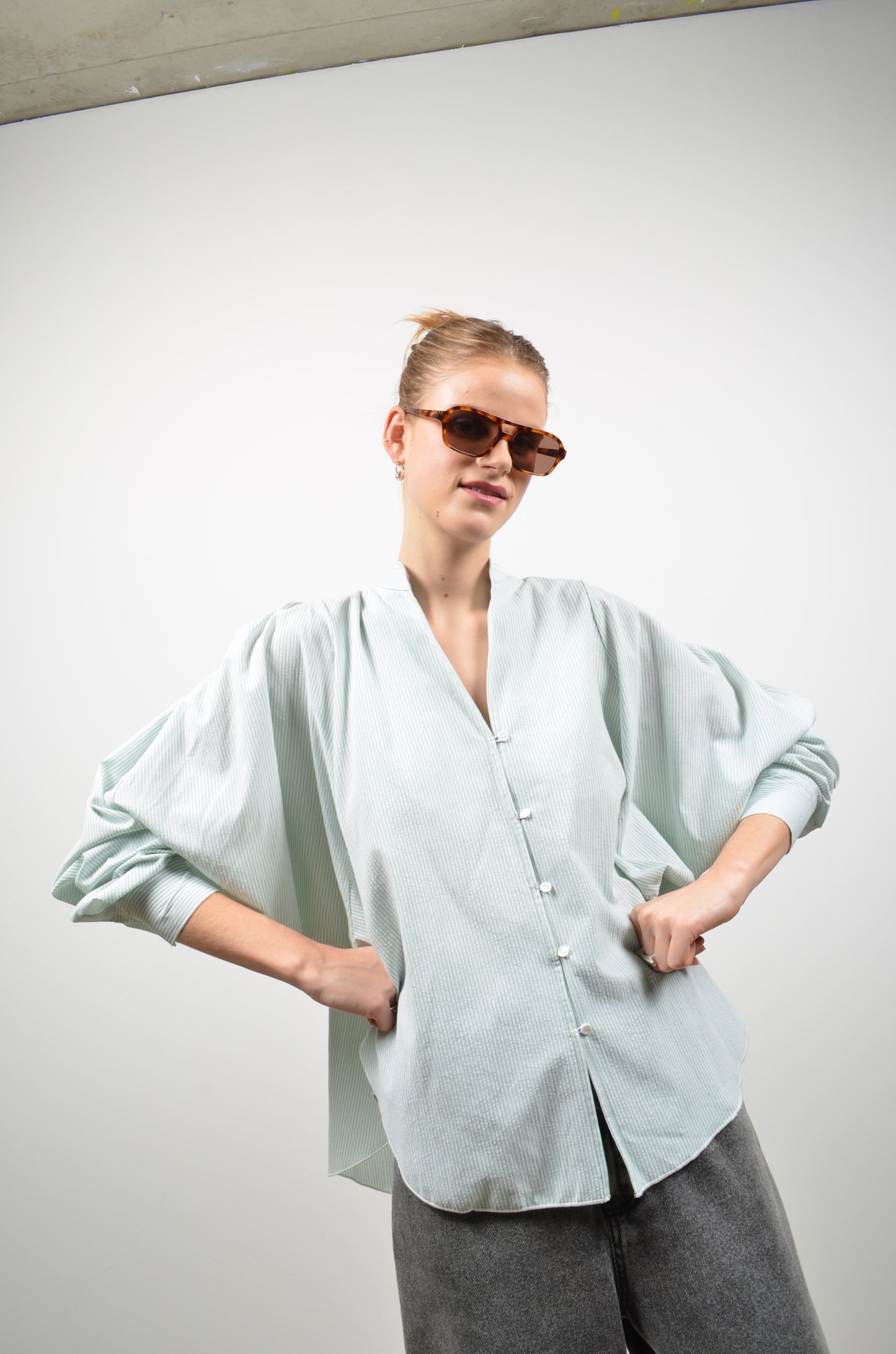 BONNIE blouse | MINT STRIPES