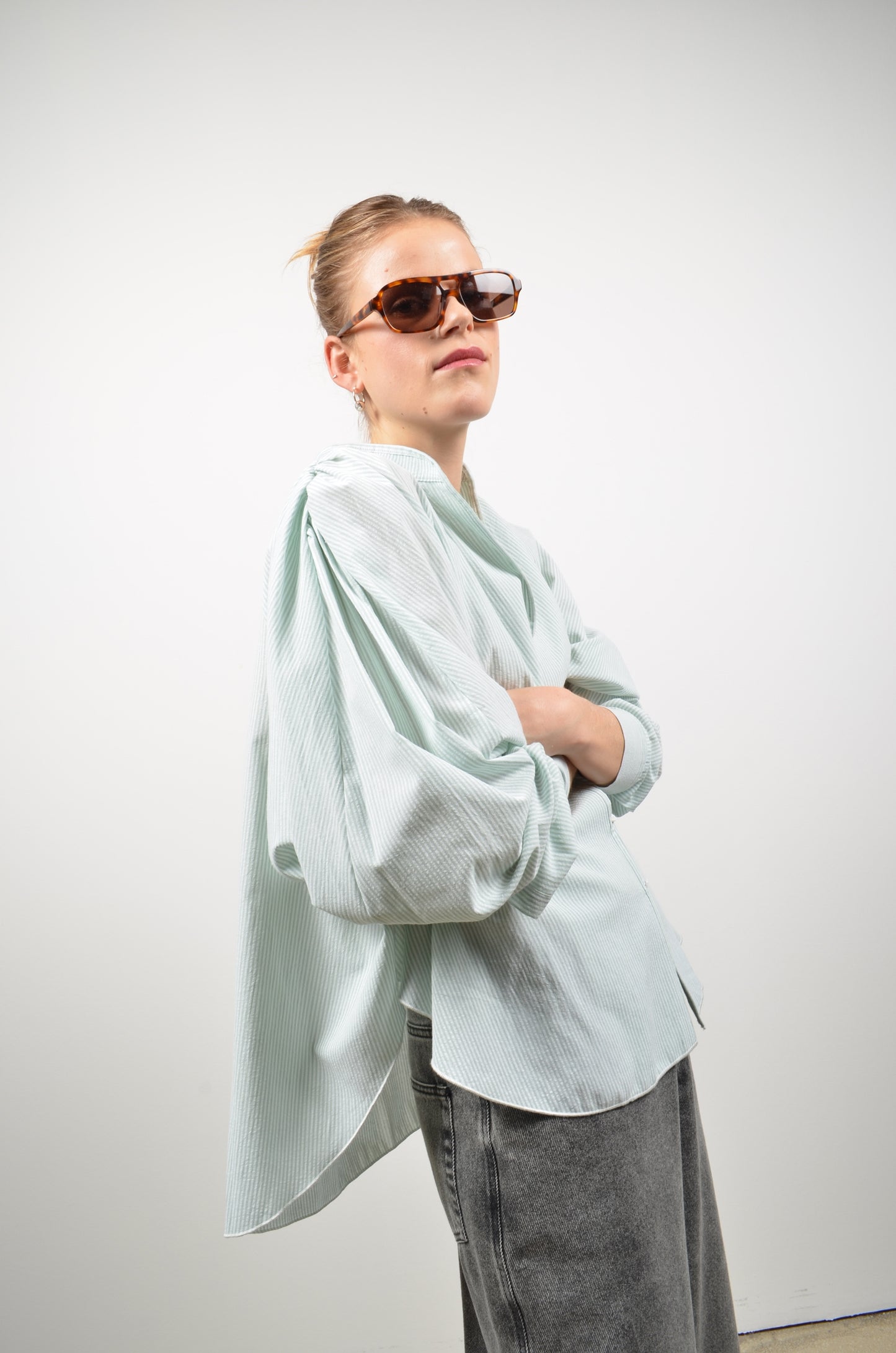 BONNIE blouse | MINT STRIPES