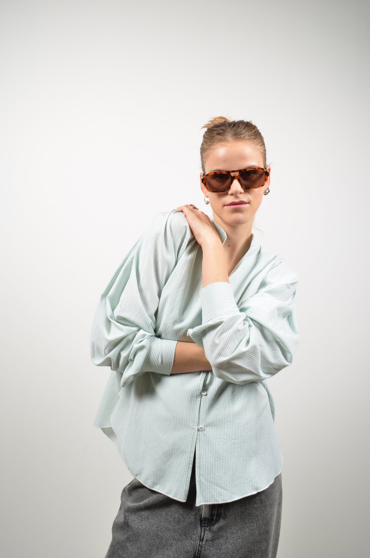 BONNIE blouse | MINT STRIPES