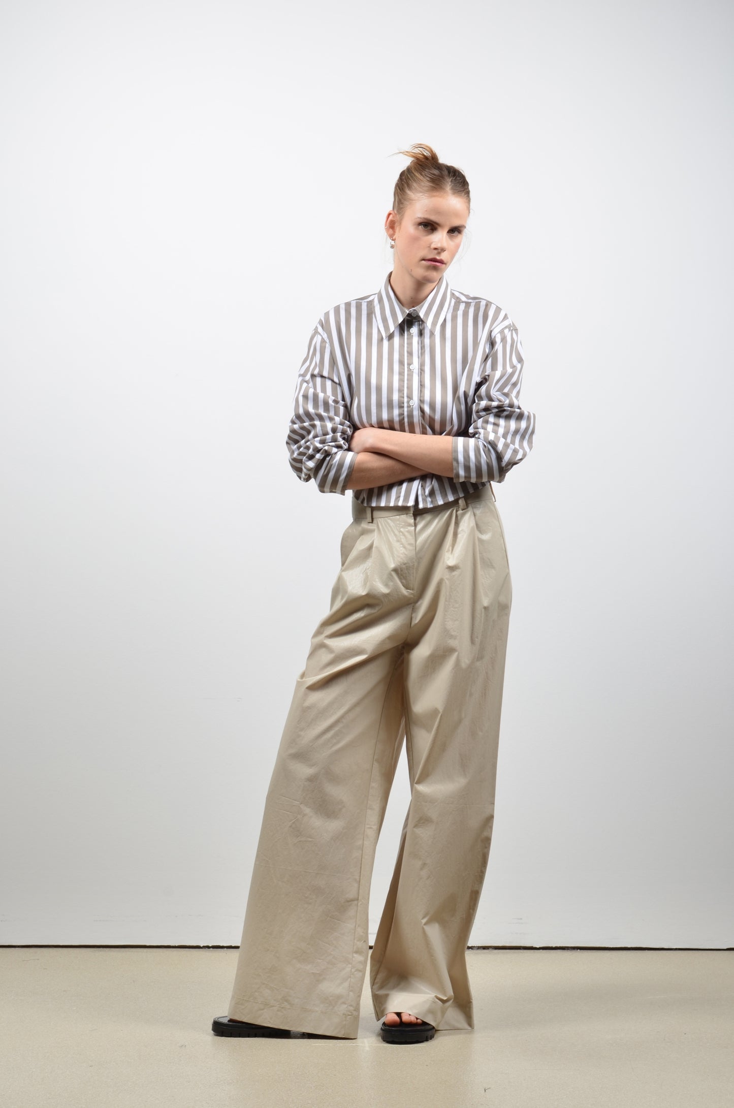 BOOGY blouse | OLIVE STRIPES