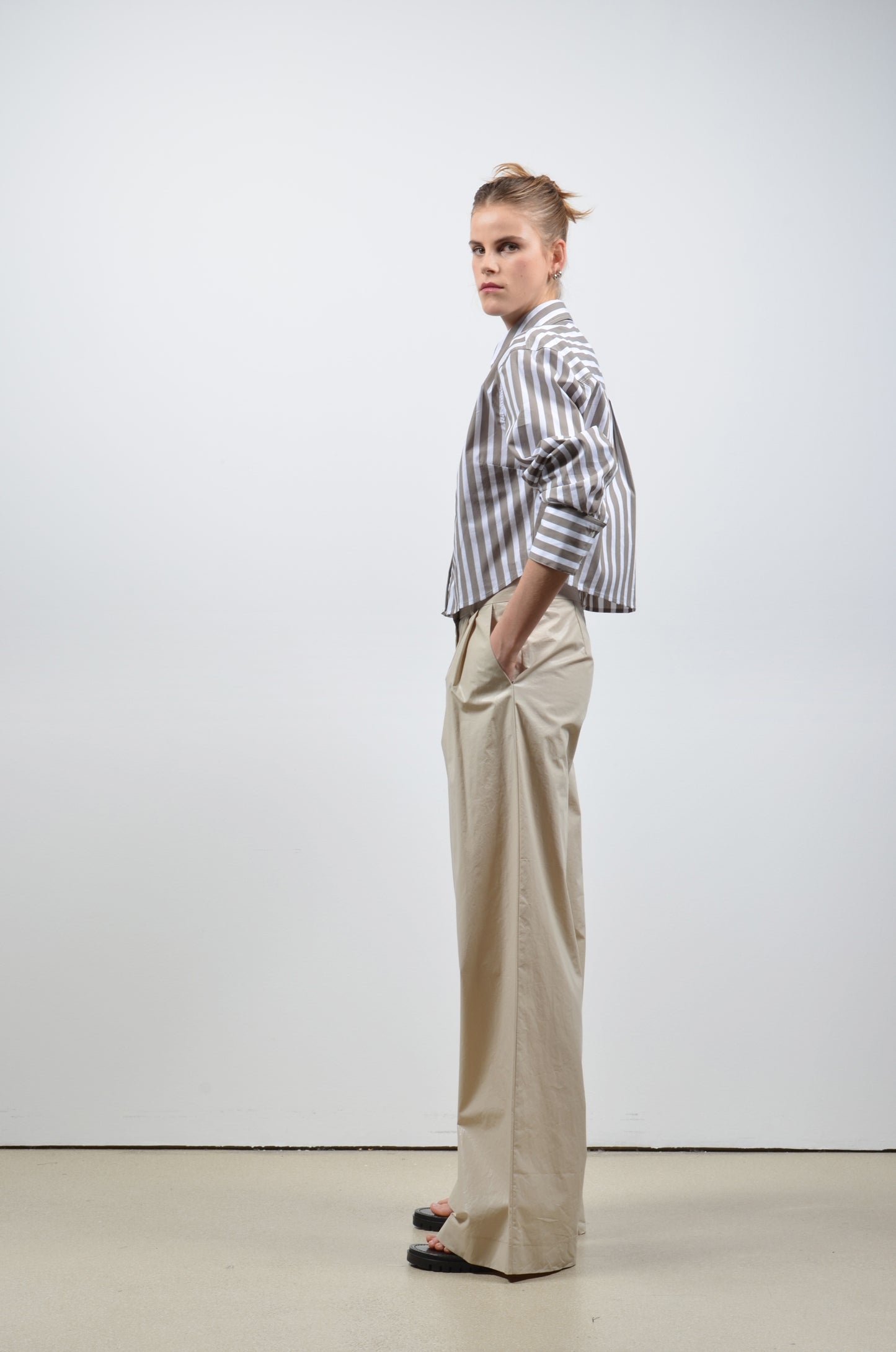 BOOGY blouse | OLIVE STRIPES