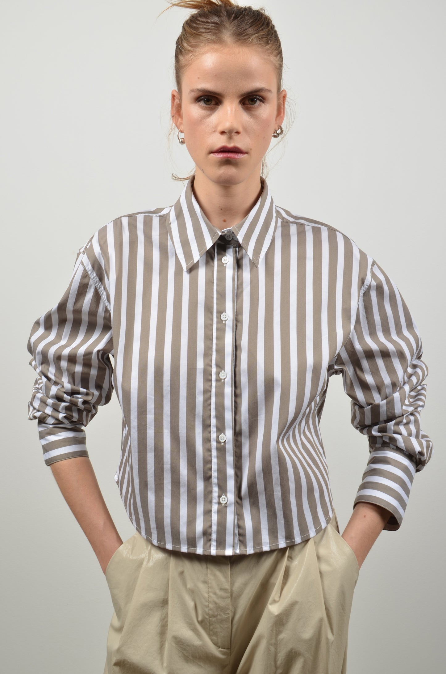 BOOGY blouse | OLIVE STRIPES