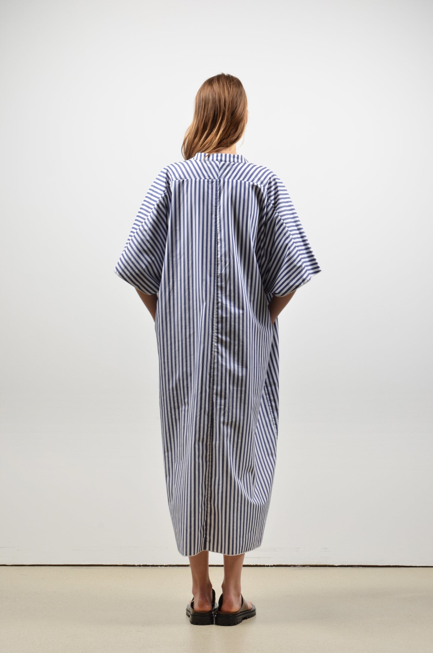 DARLA dress | WIDE BLUE STRIPES