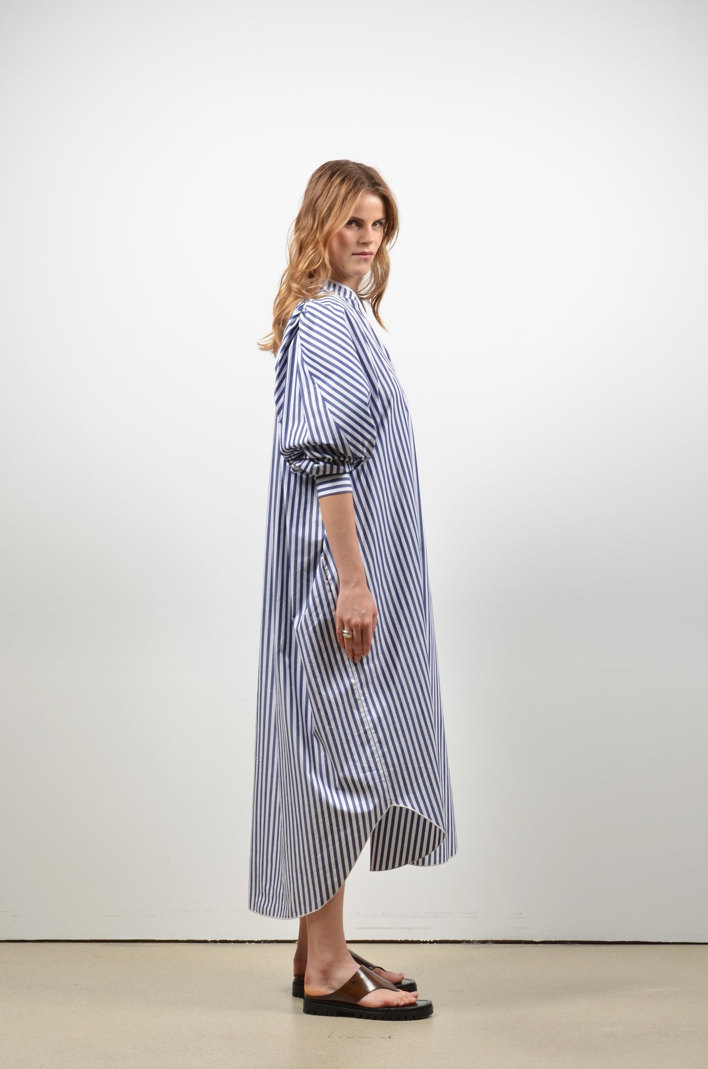 DONNIE dress | WIDE BLUE STRIPES