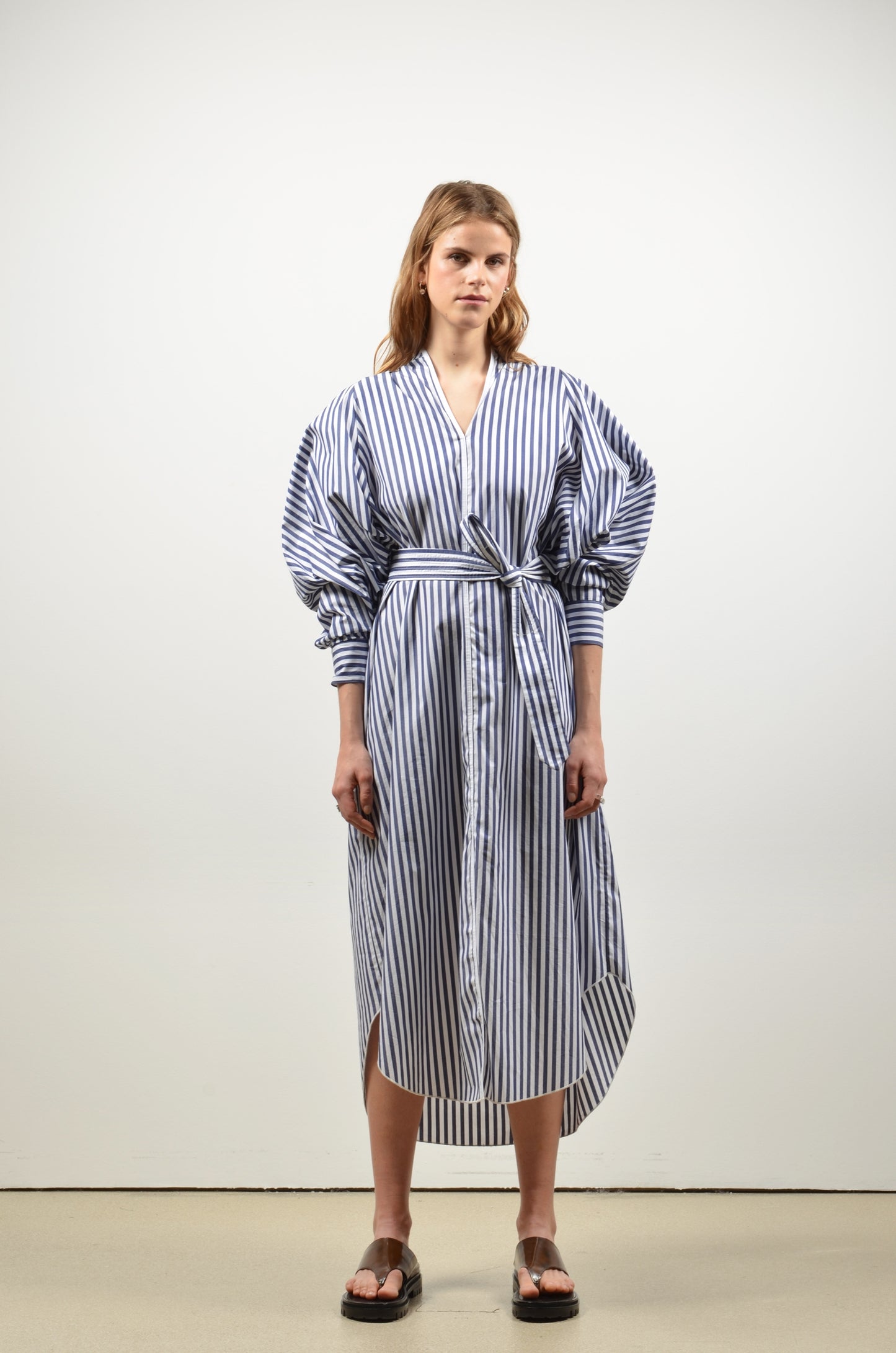 DONNIE dress | WIDE BLUE STRIPES
