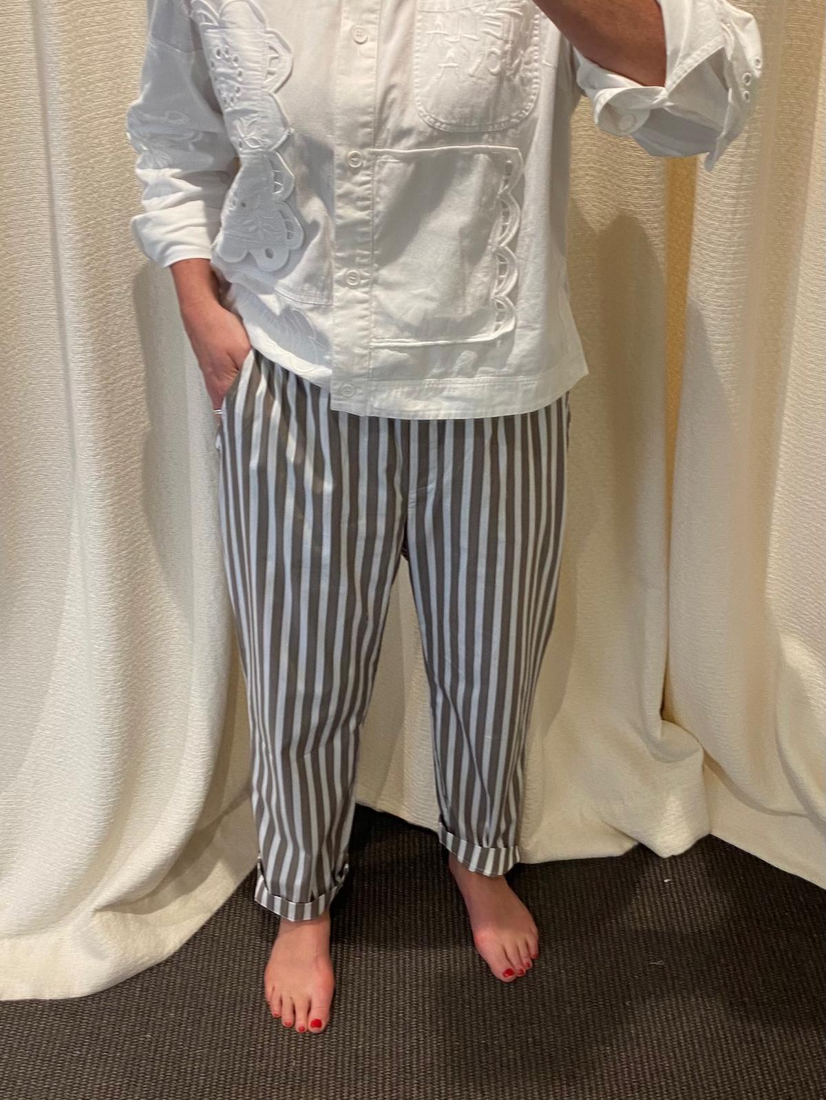 PATRICIA pants | OLIVE STRIPES