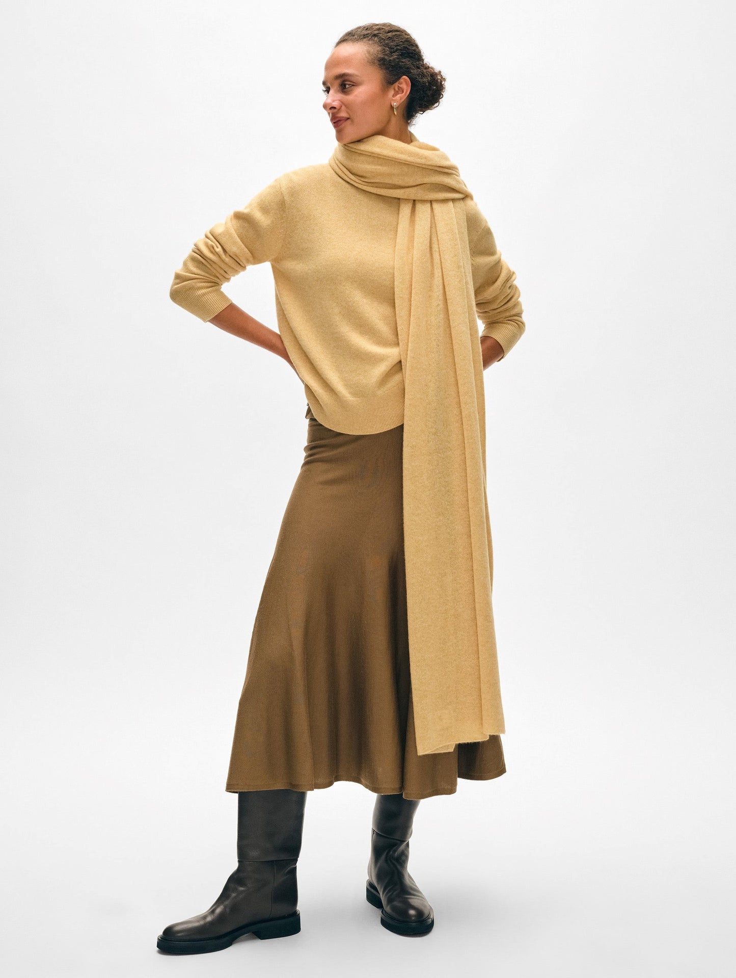 CASHMERE TRAVEL WRAP | LIGHT YELLOW