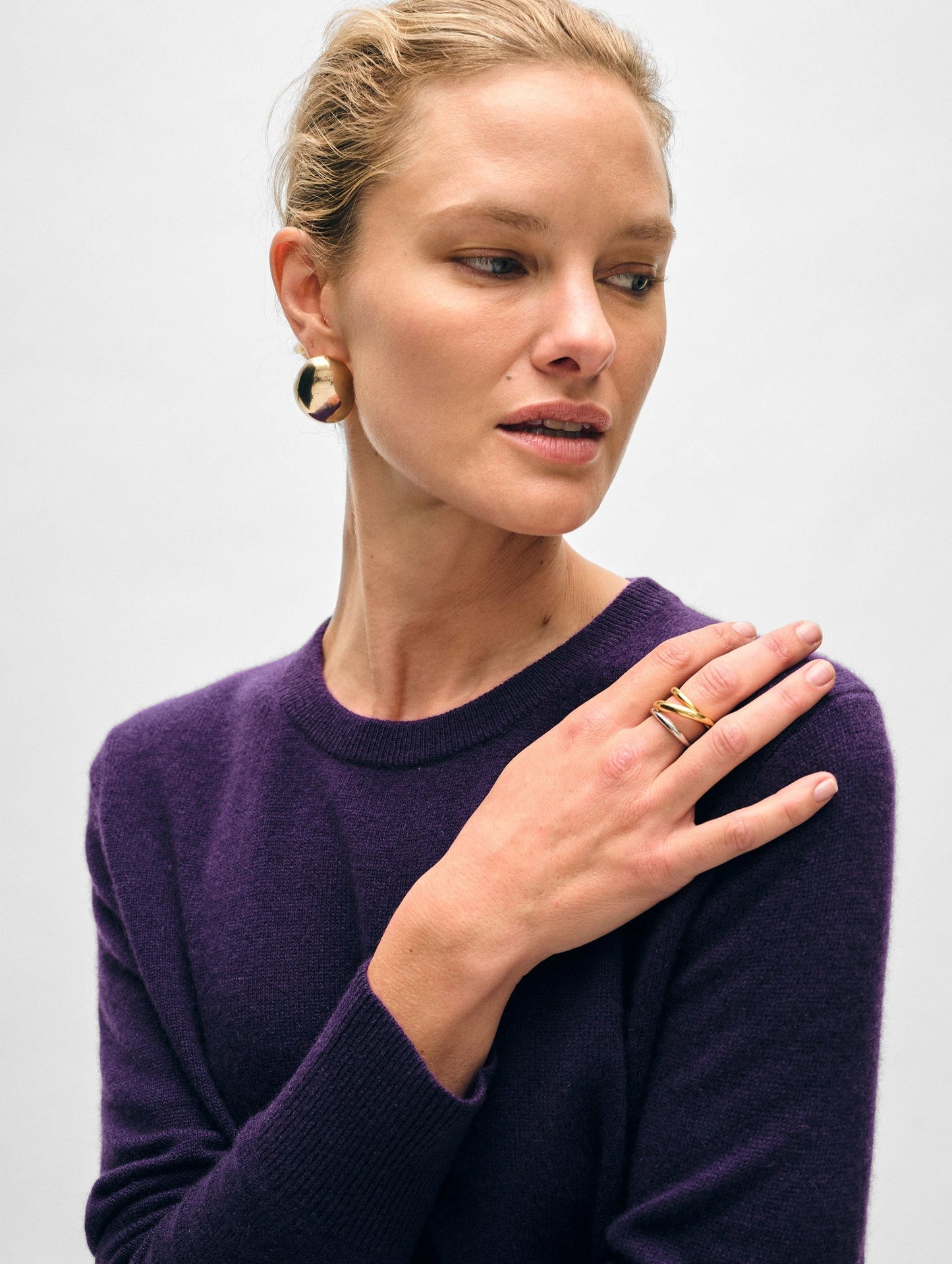 CASHMERE CREWNECK | MIDNIGHT VIOLET