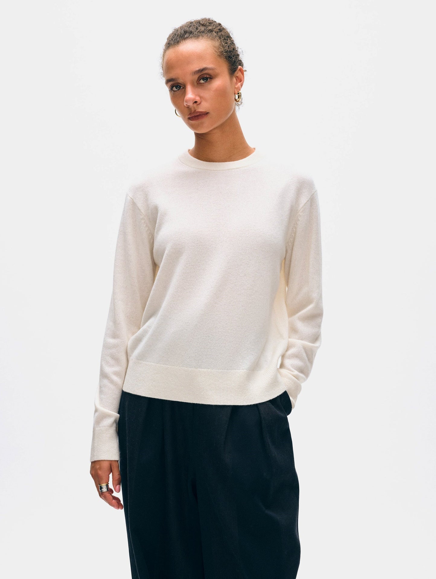 CASHMERE CREW | SOFT WHITE