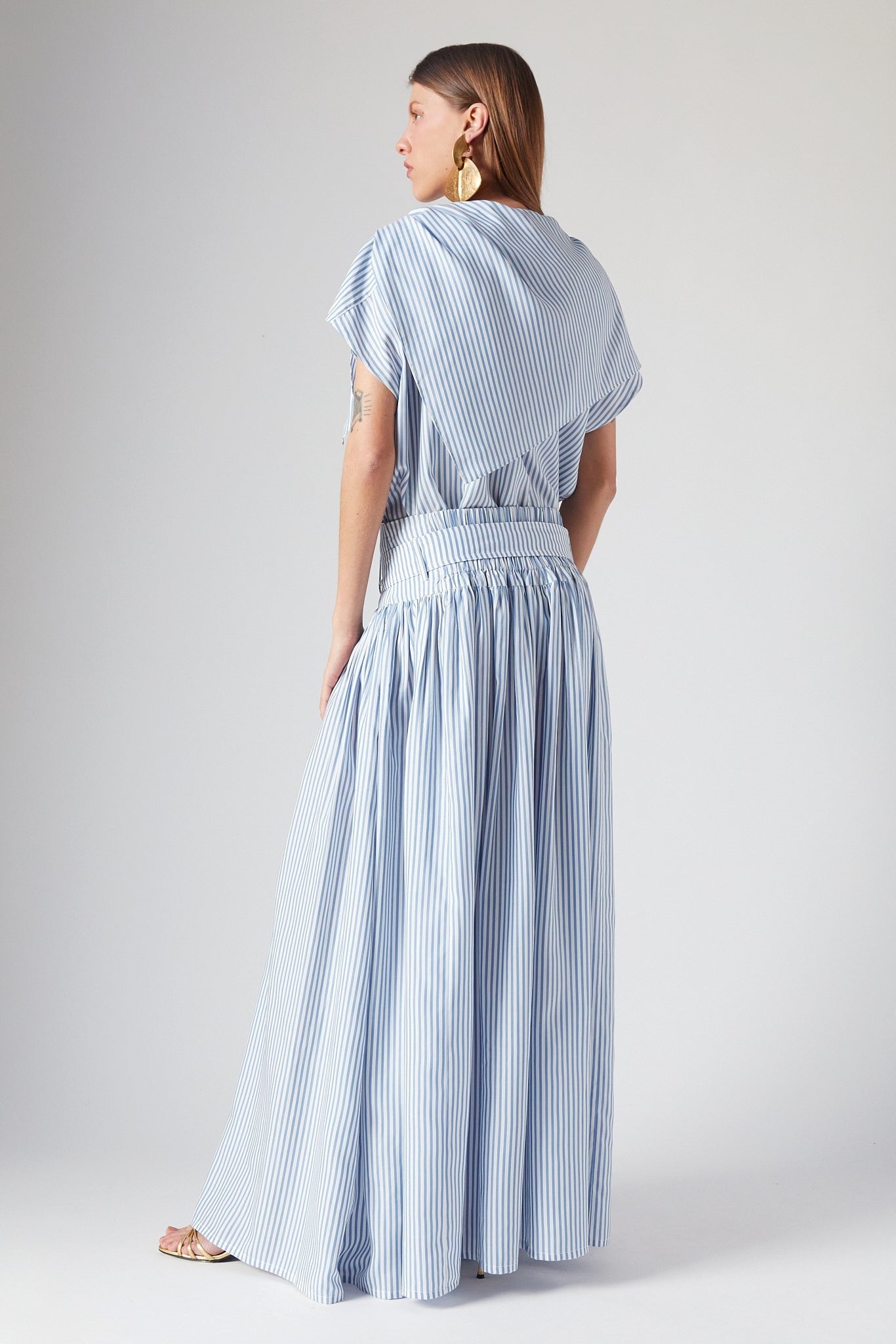 RENATA SKIRT | LIGHT BLUE STRIPES