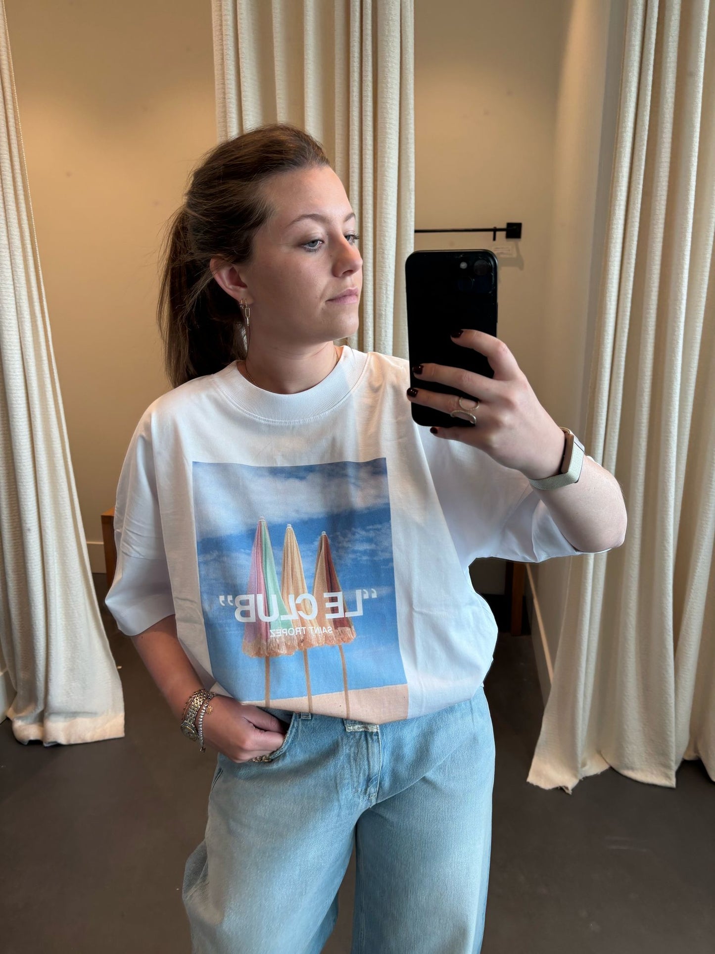 LE CLUB BOXY TEE | WHITE
