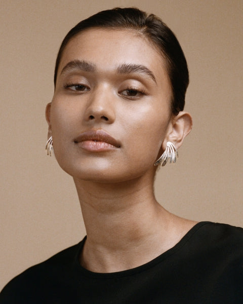 LEAVES CLIP EARRINGS | SILVER