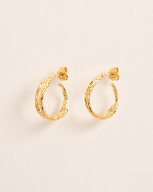 ORGANIC HOOP EARRINGS | GOLD