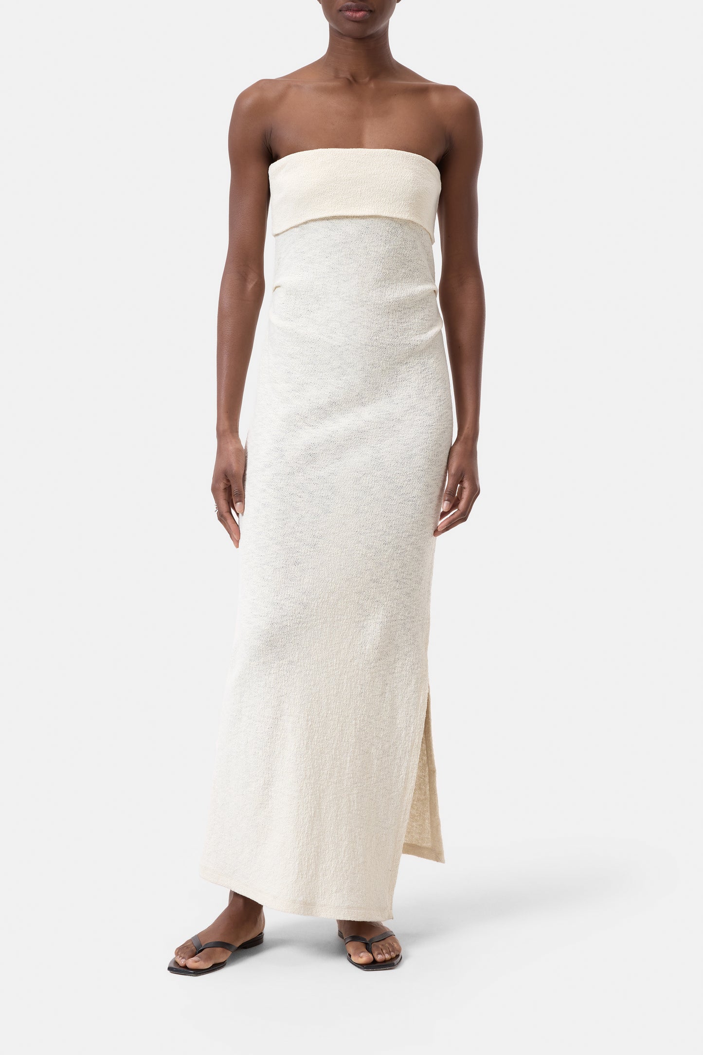 C98068-43E-22 BANDEAU DRESS | BEIGE