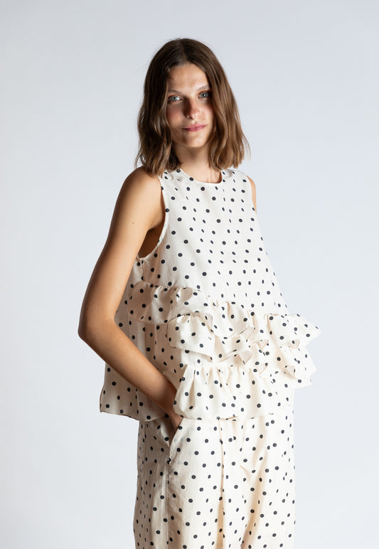 POLKA DOT TOP | IVORY