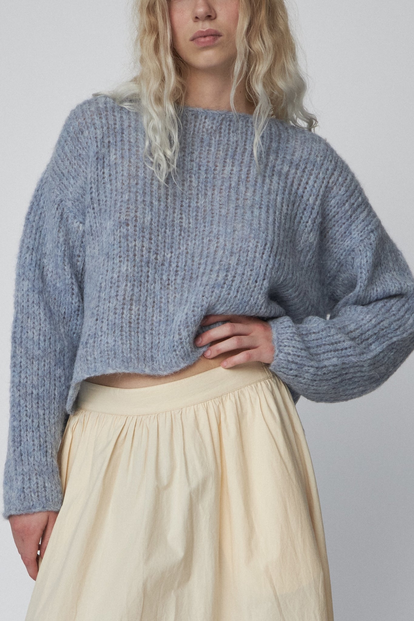 HANDCRAFTED SWEATER FROM PERU | LIGHT BLUE