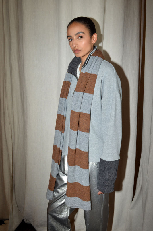 GREY-BROWN STRIPES / TU