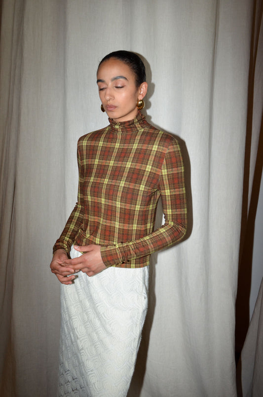 CINNAMON-YELLOW CHECK / S