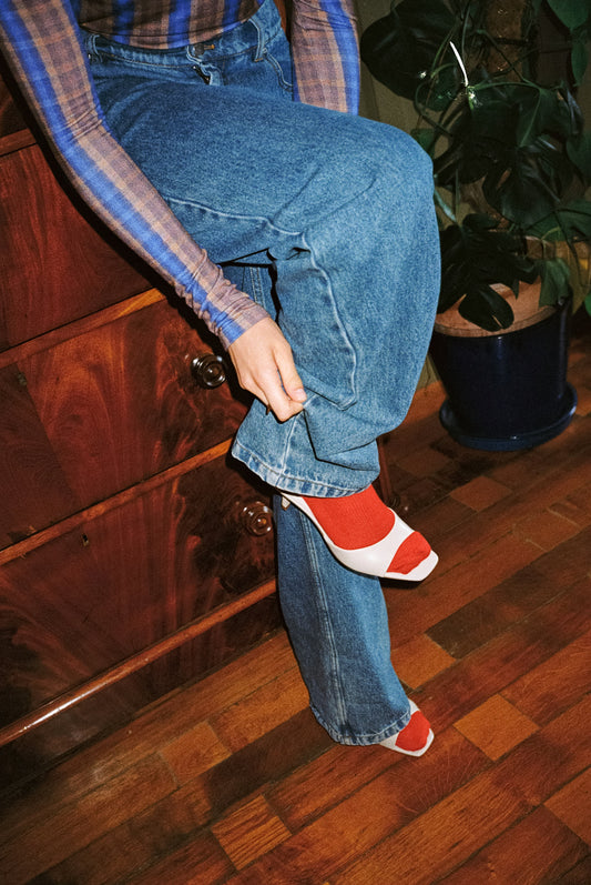 NAVY-BROWN CHECK / S