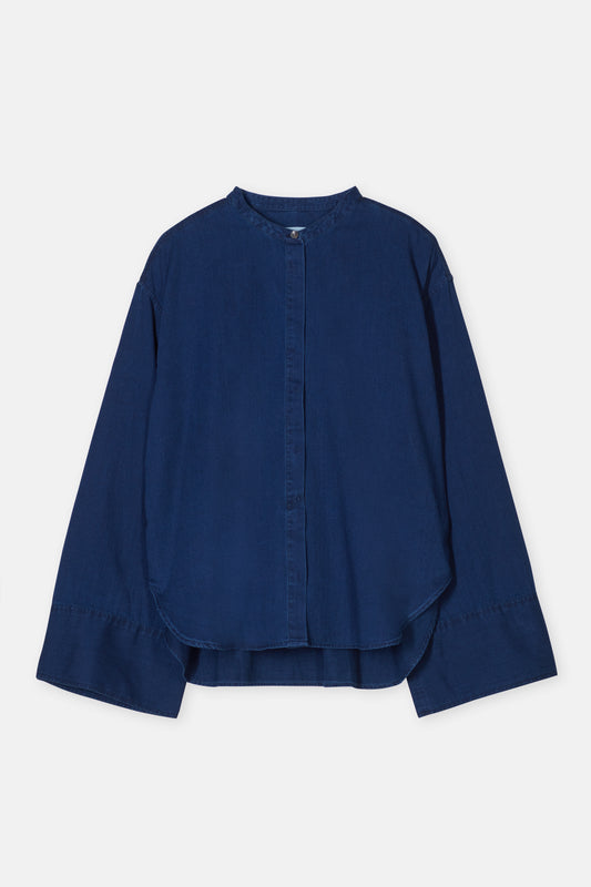 TURN UP SHIRT | DARK BLUE