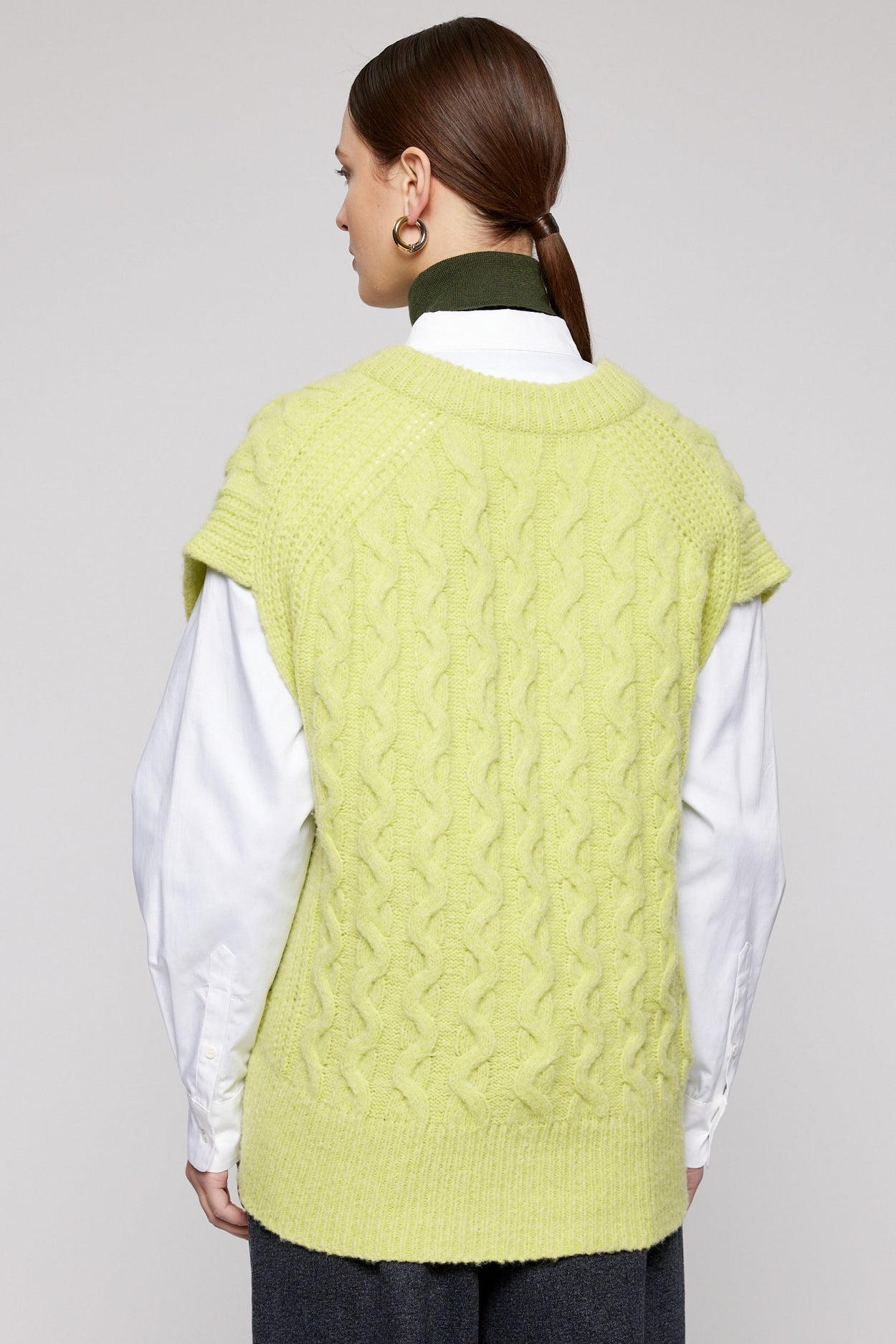 KALEB knitted vest | GREEN