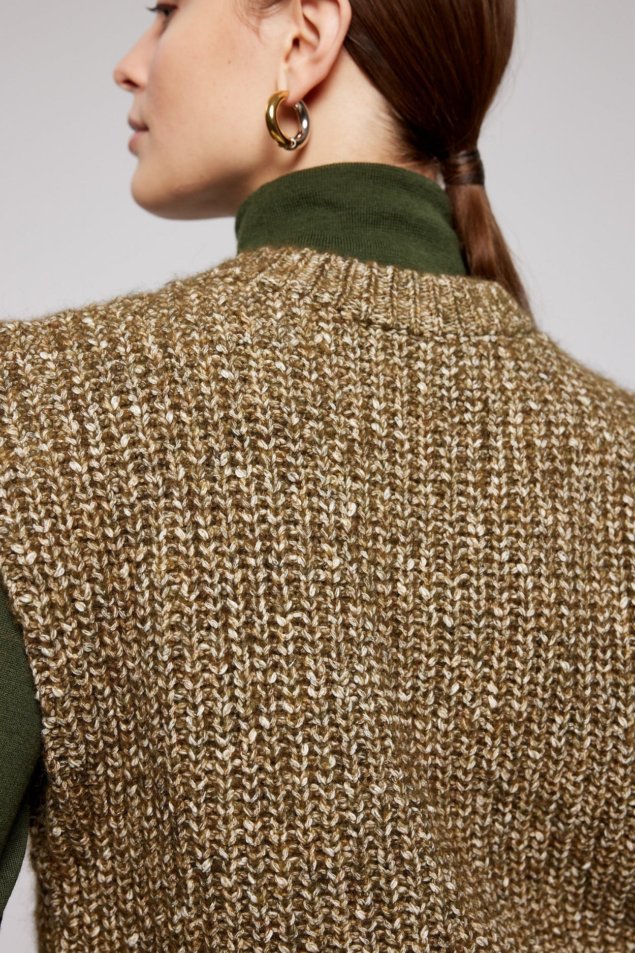 KENDRA knitted vest | KHAKI